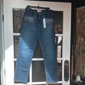 Joe's Jeans Blue Straight Leg with Silver Accents